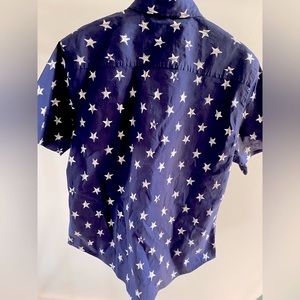 True Craft Men’s Stars Button-Down Shirt ✨ Navy Size M